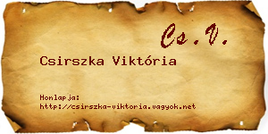 Csirszka Viktória névjegykártya